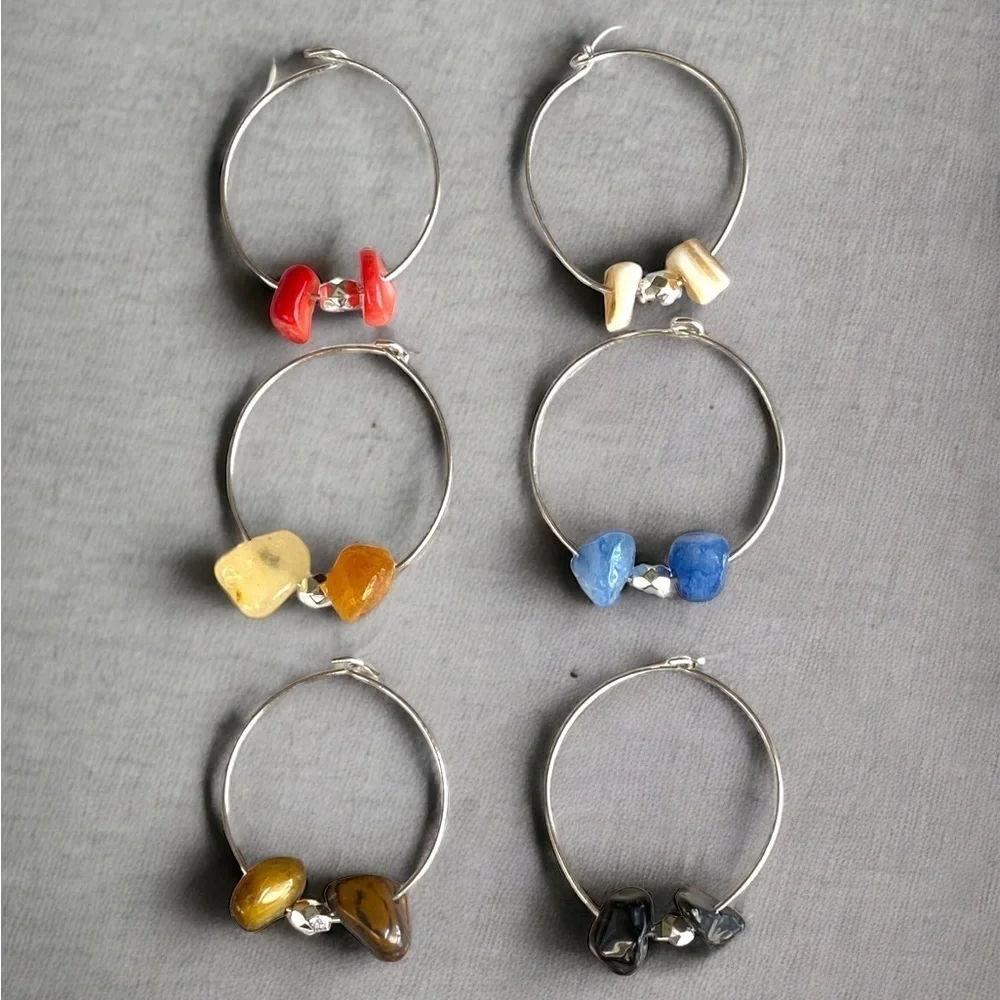 🍄Crystal Wine Glass Charms (set of 6)